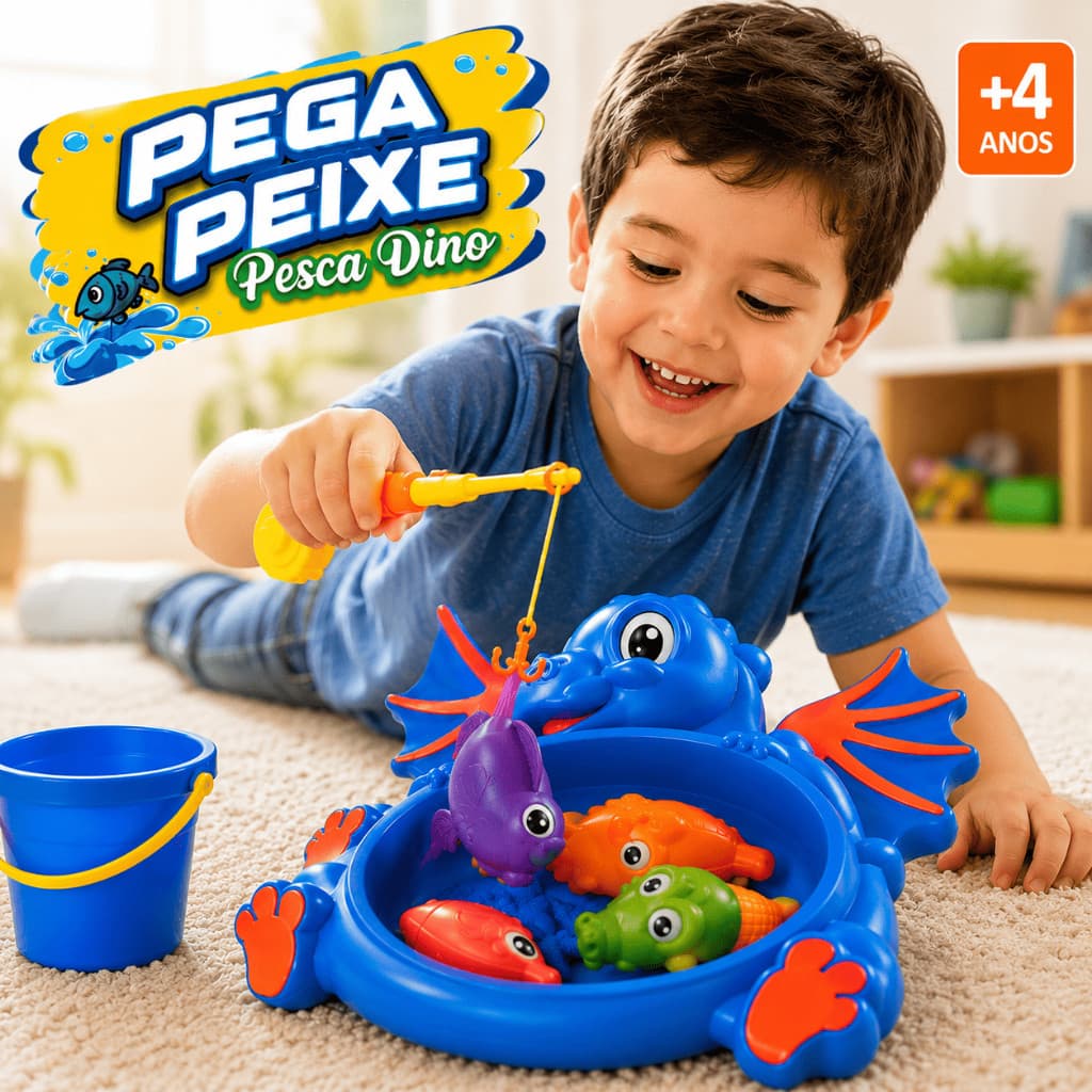 Brinquedo Infantil Pega Peixe Coordenação Motora E Concentração Educativo