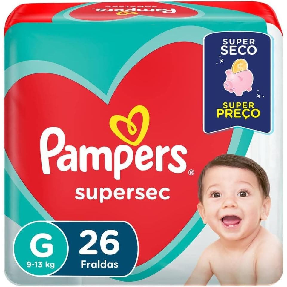 Fralda Pampers Supersec Tamanho G Com 26 Unidades