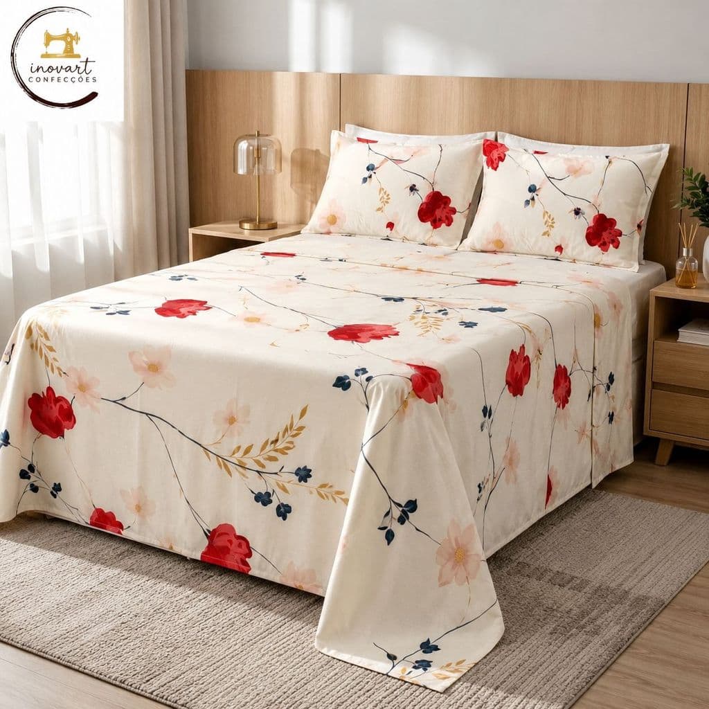 Lençol Casal Queen  3 Peças Jogo de Cama Queen Super Macio Não Esquenta Toque Aveludado Promoção
