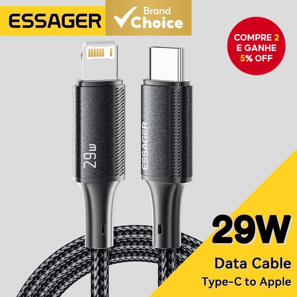 Cabo Essager 29W USB Tipo C Para Carregamento Rápido PD De Fio De 29W IOS Phone Tablet