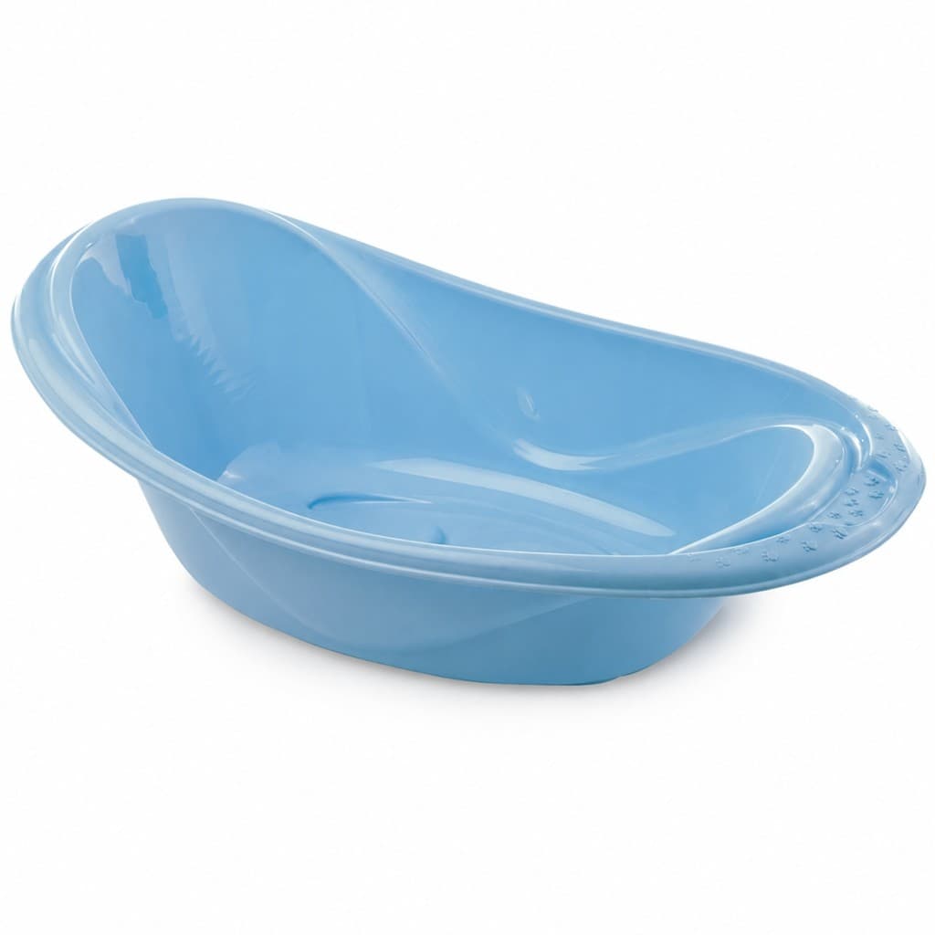 Banheira Bebe Azul Menino Resistente 20 Litros Saboneteira