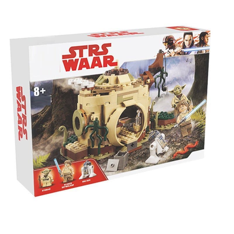 Compatível com os blocos de montar da série LEGO Star Wars, cabine de Yoda, brinquedos infantis, pequenas peças.