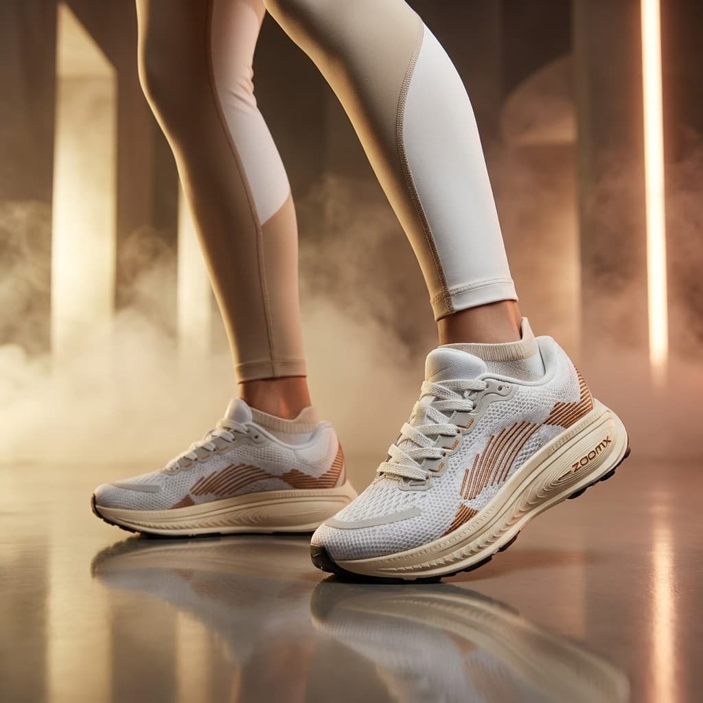 Tênis Feminino Corrida Academia Esportivo Dourado Caminhada Leve Confortável