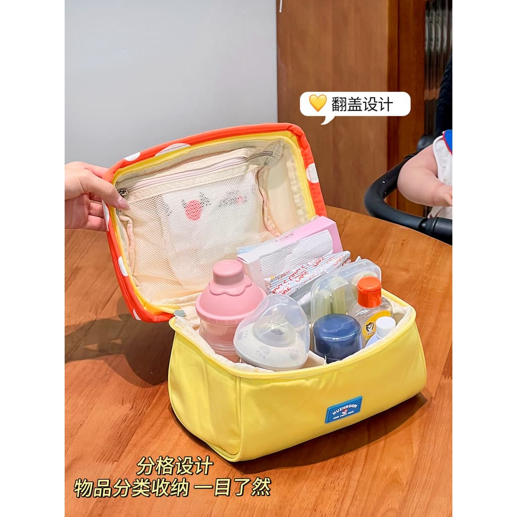 Nenhum pacote de mamãe!Bonito portátil mãe bebê saco fralda do bebê mamadeira lenços umedecidos saco de armazenamento po