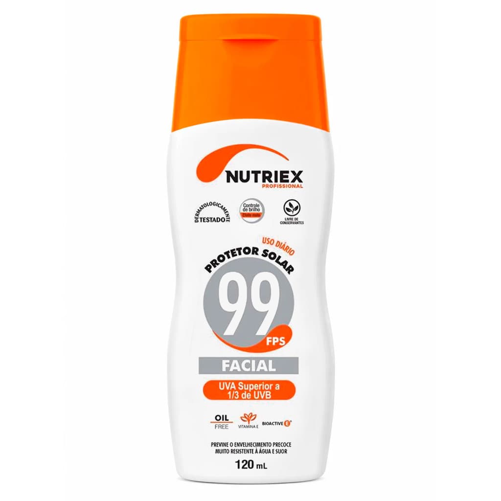 Protetor Solar Facial NUTRIEX Profissional FPS 99 Proteção UVA UVB 120ml