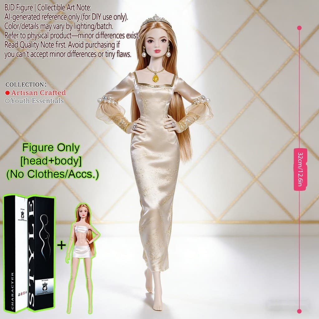 Figura De Ação Colecionável BJD Supermodel 1/6 , Boneca Posável Articulada De 12.6 Polegadas E 12 Articulações , Design 