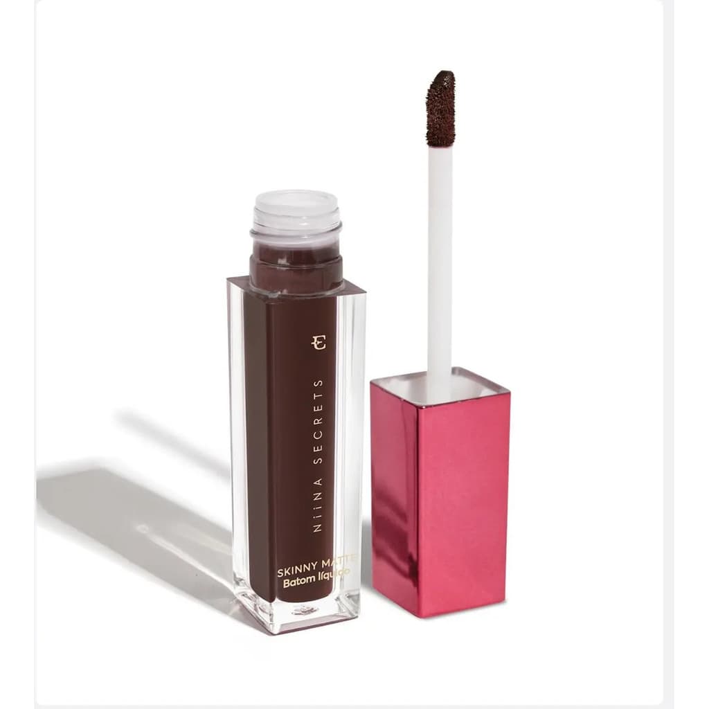 Eudora Niina Secrets Batom Líquido Skinny Matte Matte Marrom Liirio