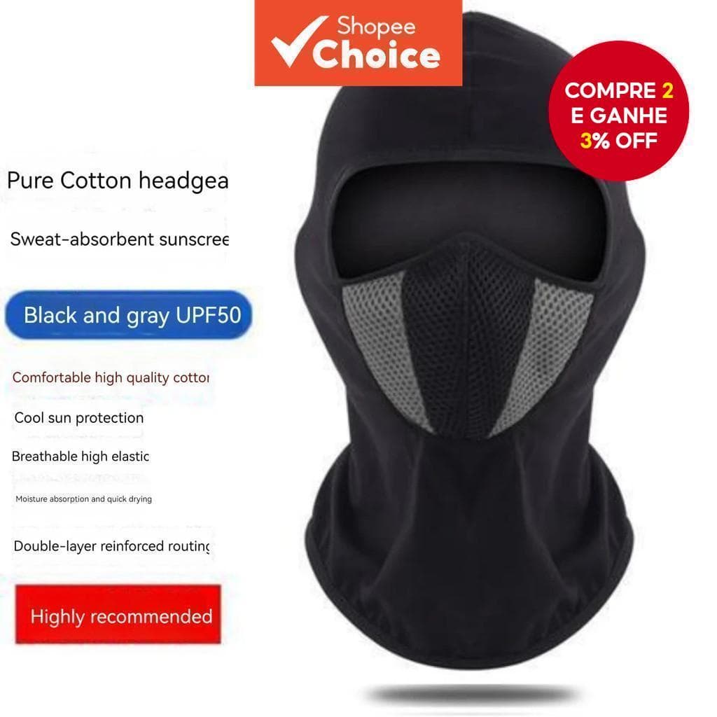 Balaclava Motocicleta Equitação Máscara À Prova De Vento Respirável Rosto Cheio