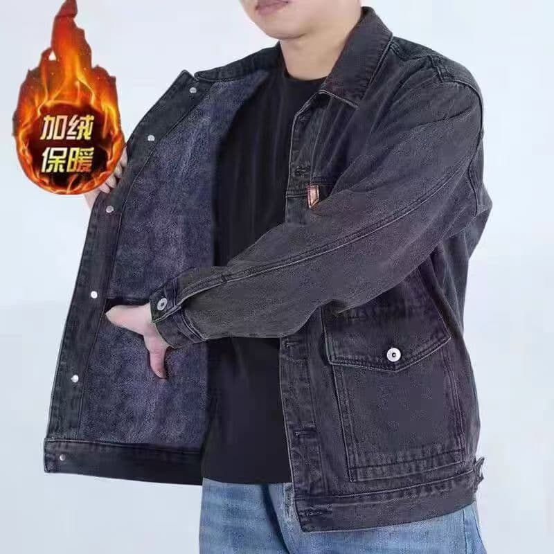 Guangzhou Shintang jaqueta masculina outono inverno Multi-bolso preto cinza forro de lã engrossado jaqueta masculina Hig