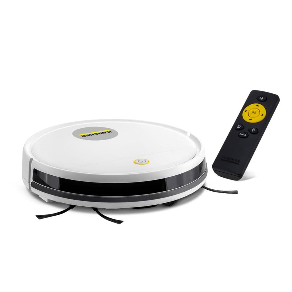 Robô Aspirador Kärcher RCV 1 Controle Remoto 3 em 1 Varre, Aspira e Passa Pano Seco Bivolt