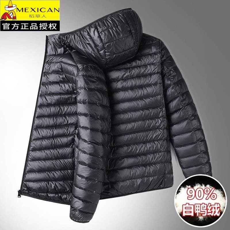 Espantalho jaqueta masculina luz para baixo jaqueta masculina 2025 novo estilo juventude pato para baixo jaqueta masculi