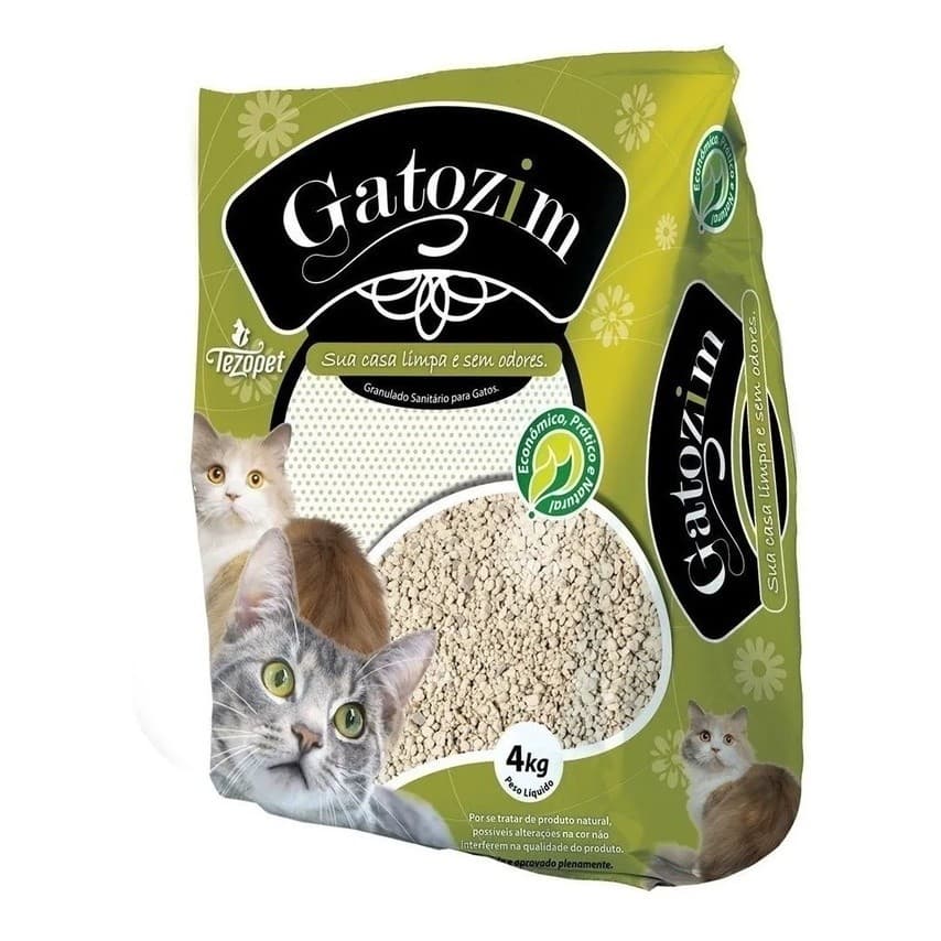 Areia Sanitária GATOZIM 4kg - Ideal para Higiene de Gatos