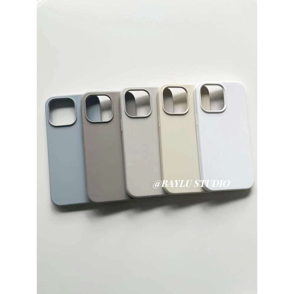 Capinha para iPhone Capinha silicone líquido Capinha celular Apple Antigo branco 17Air Blogger ins estilo cinza claro gl