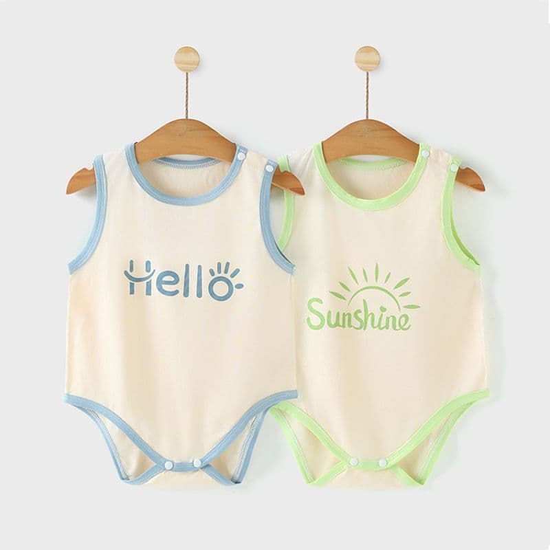 Bebê roupas de bebê verão macacão bebê menina menino fino macacão Modal colete bebê recém-nascido menino macacão