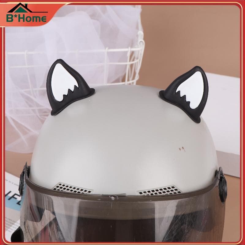BHTH Capacete De Motocicleta Decorações De Orelha De Gato Acessório Para Scooter Bicicleta Adesivo Moto Skate Ciclismo ~
