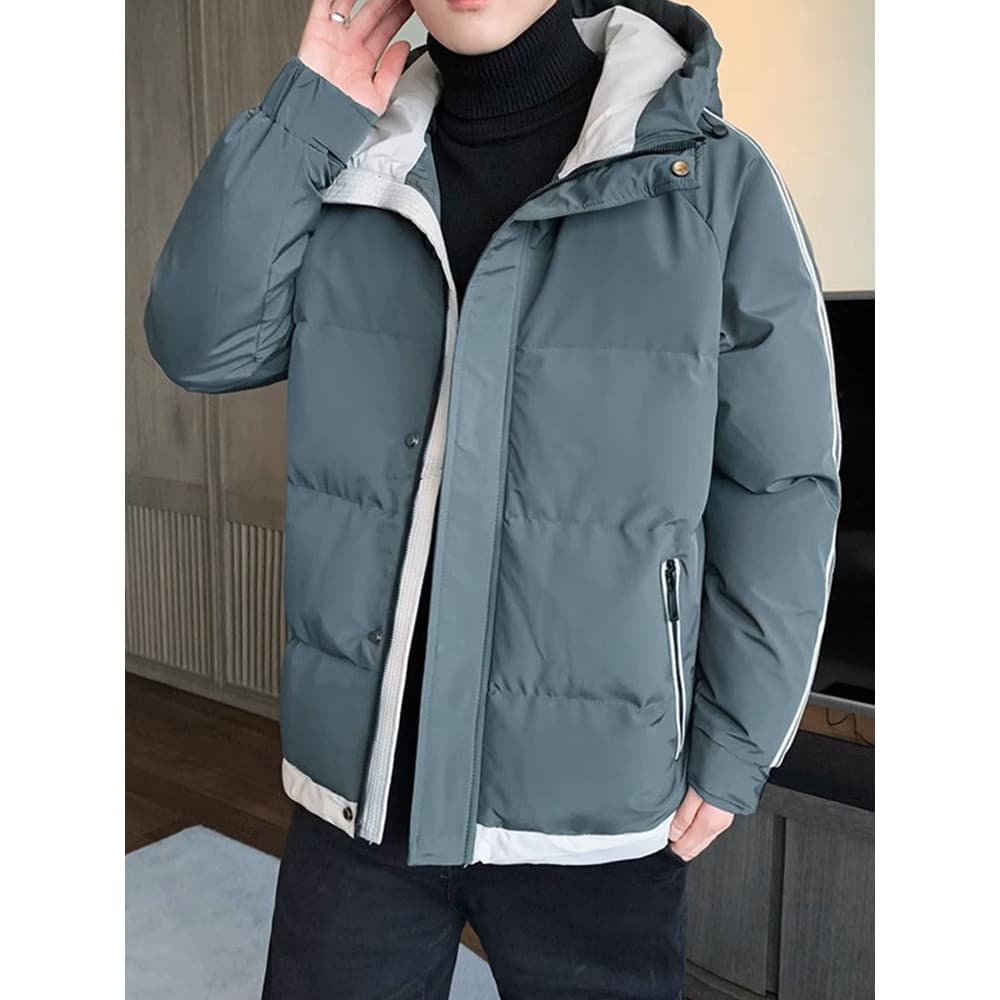 Jaqueta acolchoada masculina outono inverno versão coreana Street Wear grosso acolchoado jaqueta masculina Workwear à pr