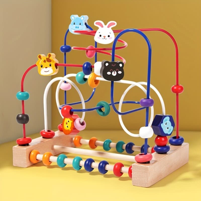 Novo estilo Cupido Brinquedos com contas de animais de três linhas Brinquedos educativos pré-escolares Exercício Coorden