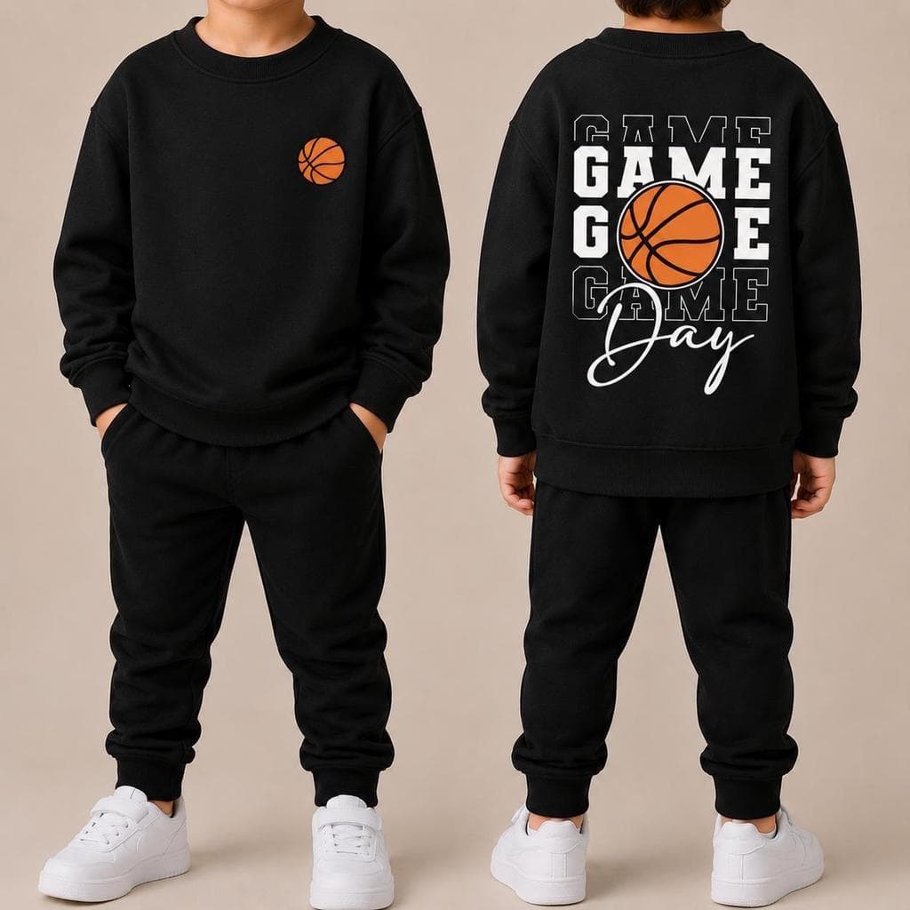 Kit Conjunto Masculino Gola Redonda Moletom Basquete Casaco Masculino Estiloso kids casual