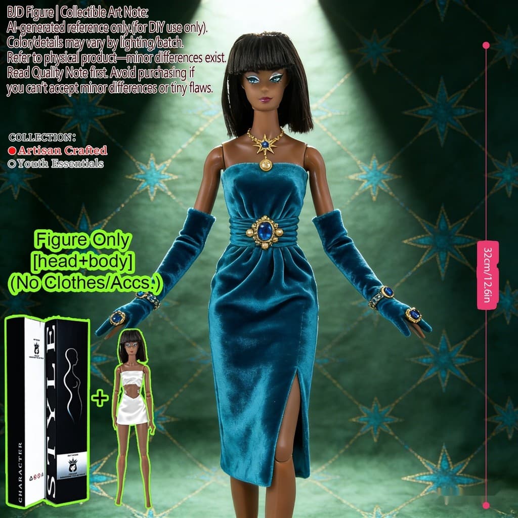 Boneca Articulada Supermodelo BJD MJD De 1/6 12.6 " , Corpo Móvel Articulado Com Bola , Textura Realista , Figura De Exi