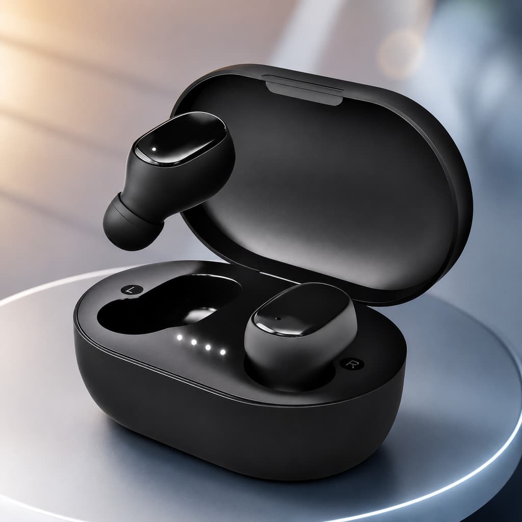 Fone Bluetooth A6S Sem Fio TWS com Microfone Estojo de Carga para Android iPhone Música e Chamadas