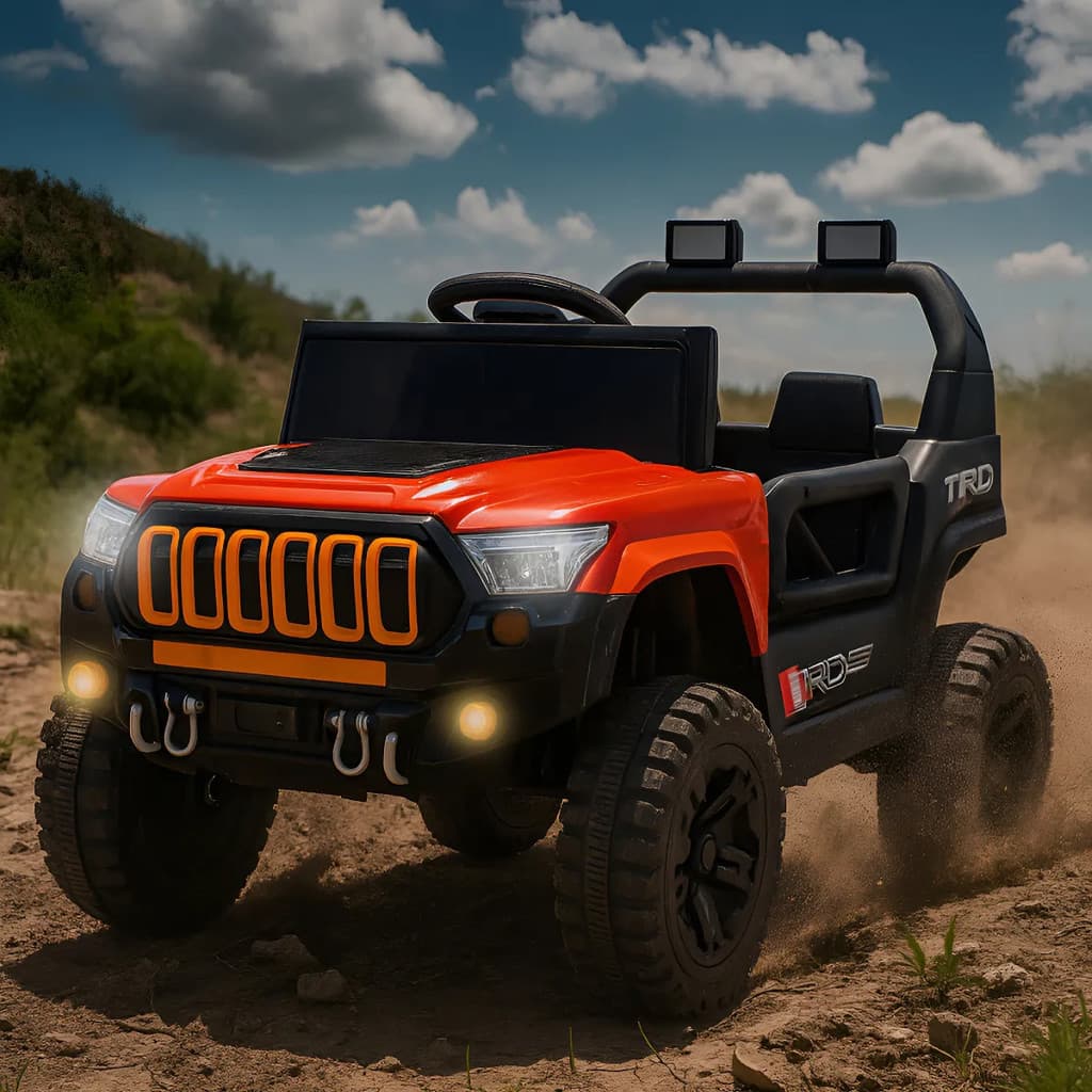 Carrinho Elétrico Infantil 12V Titan | Controle Remoto, Bluetooth, LED e USB | Jipe Elétrico até 30kg