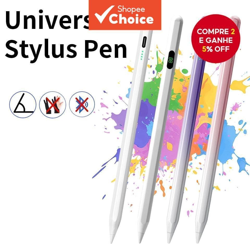  Caneta Stylus para Tablet e Celular, Touch para Android, iOS, Windows e iPad, Acessório Universal Compatível com Apple