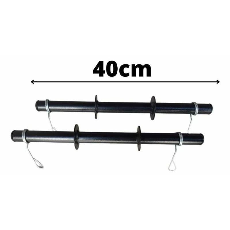 Kit 2 Barras Ocas 40cm para Halteres com Presilhas Musculação Academia Maromba Fitness 2026