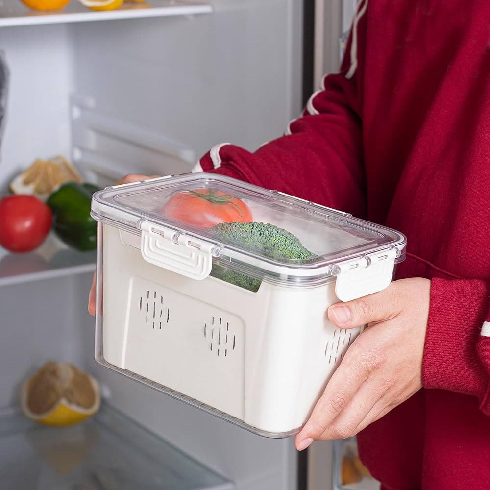 Cesto Organizador Multiuso para Geladeira Armário Cozinha Potes Alimentos Vasilhas