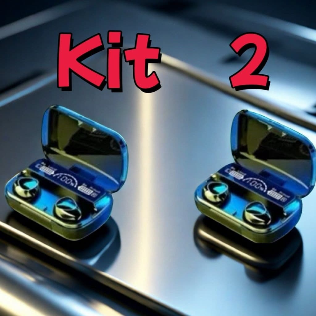 Kit M10 Bluetooth 5.3 Estéreo TWS Fones De Ouvido Sem Fio Com Carregador De Banco De Potência