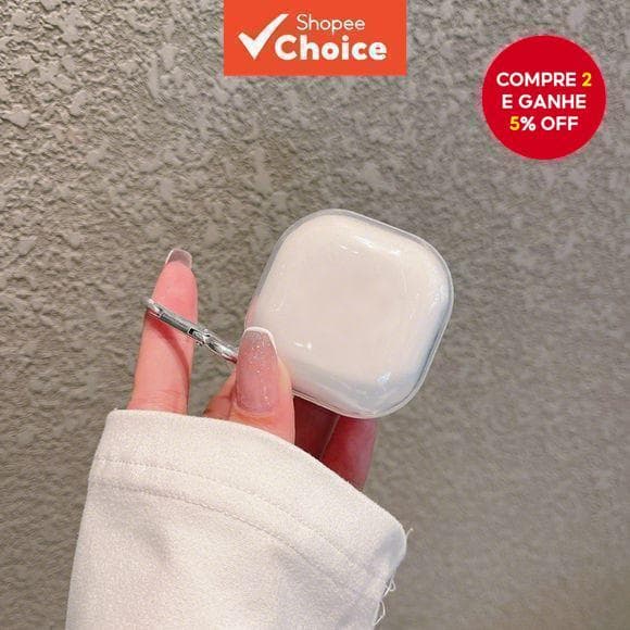 Capa Macia Transparente Para Samsung Galaxy Buds 2/Pro/2 Live/FE-Protetora Minimalista