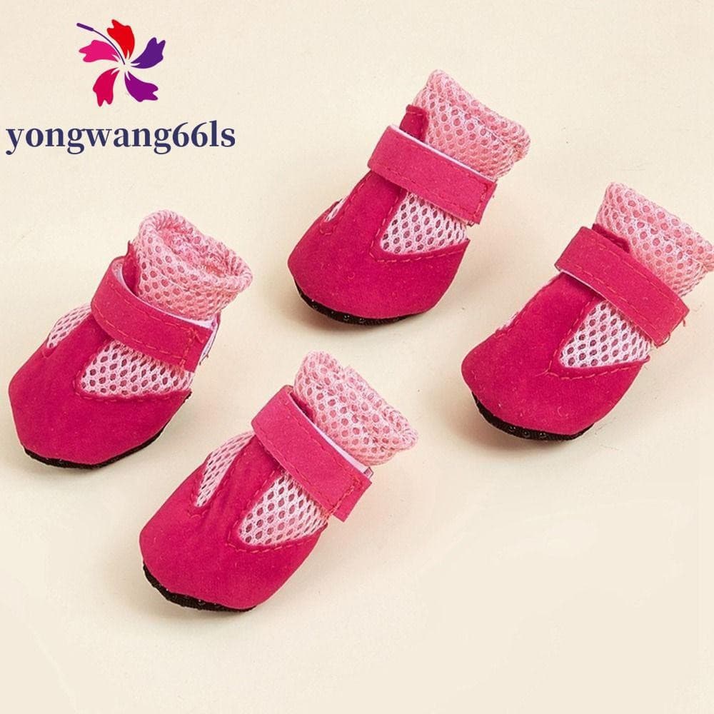 YONGWANG Conjunto de 4 peças de botas de chuva para animais de estimação, calçados protetores confortáveis e respiráveis