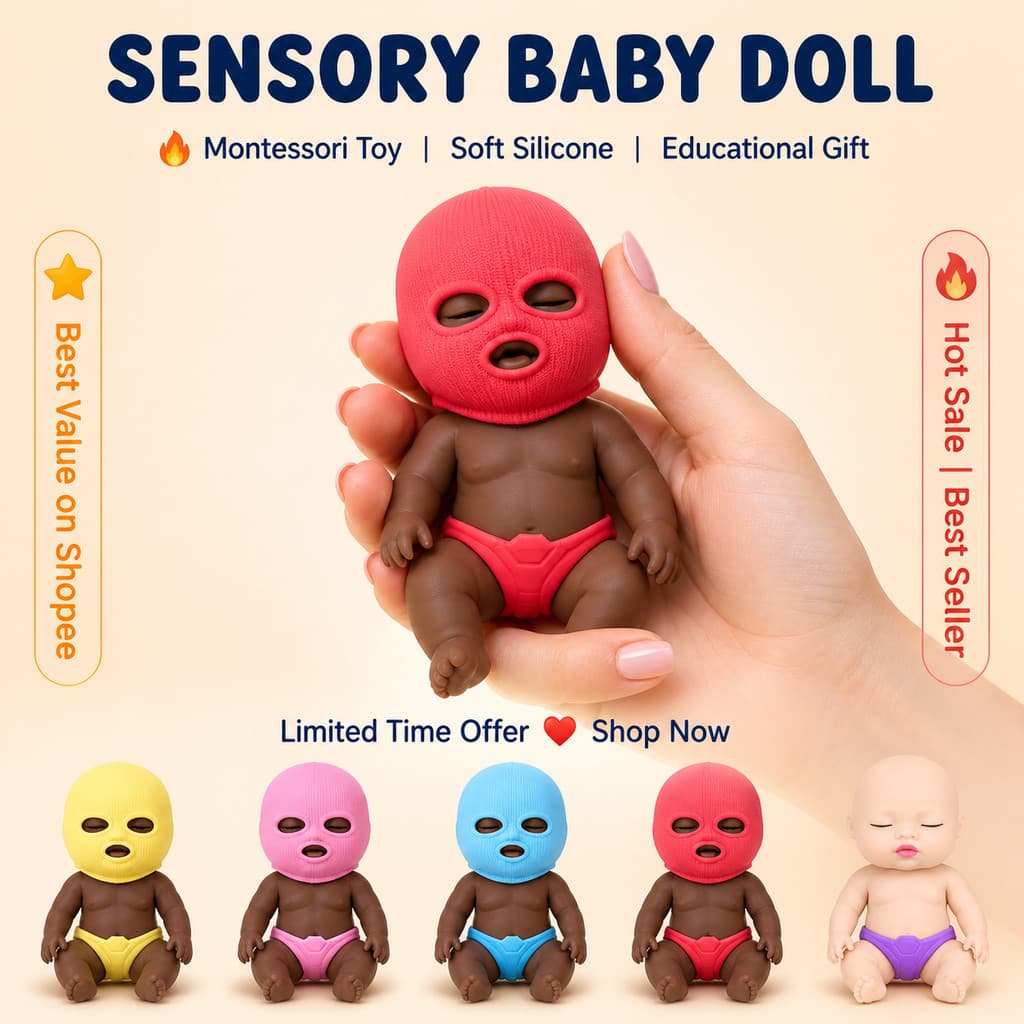   Bonecos Sensoriais para Bebês, Brinquedos Educativos Montessori, Brinquedos Educativos de Silicone Macio para Aprendiz