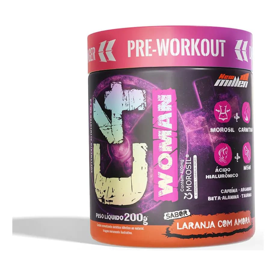 Pré Treino C4 Woman New Millen Pote 200g Laranja&Amora