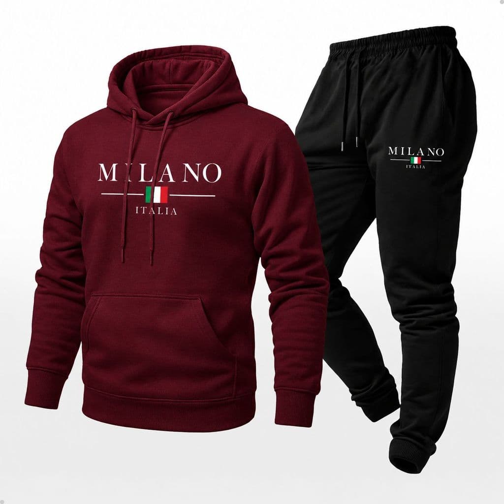 CONJUNTO MOLETOM MILANO BLUSA CANGURU + CALÇA MOLETOM JOGGER – CONFORTO E ESTILO PARA O FRIO