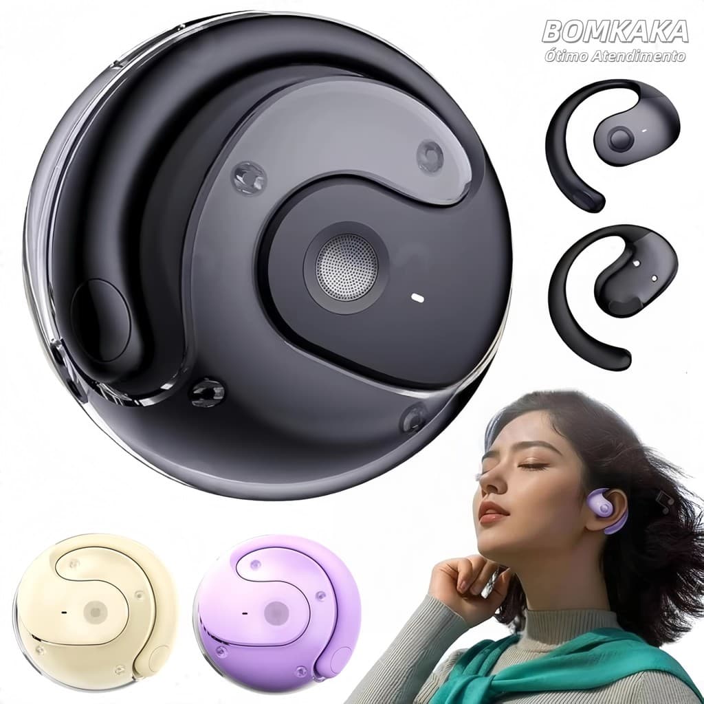 FONE BLUETOOTH TWS ESPORTIVO GANCHO AURICULAR・ANTI-QUEDA・ERGONÔMICO