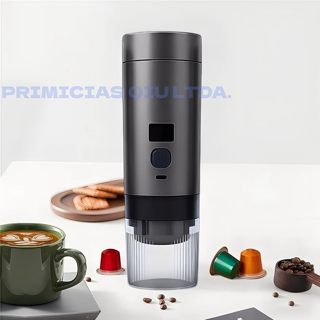 Mini Cafeteira Expresso Portátil 72W - 2600mAh Aquecimento e Display Recarregável LED USB BINGO