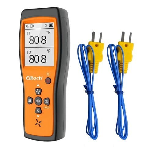 Termômetro Digital Termopar Sensor Tipo K Bluetooth Elitech