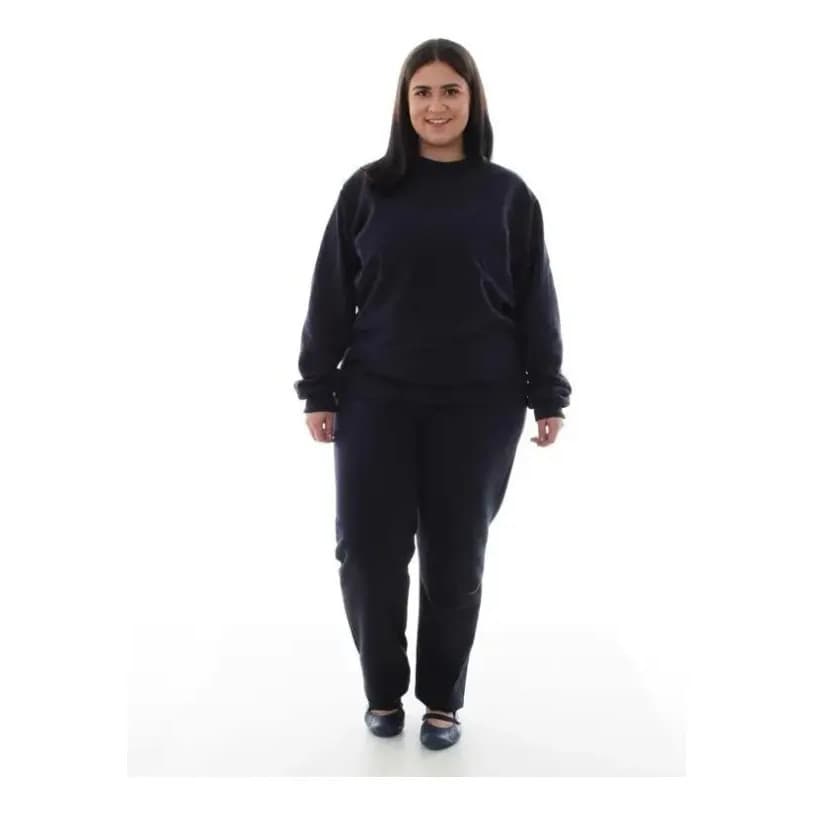 Kit 2 Conjuntos Moletom Plus Size Fechado