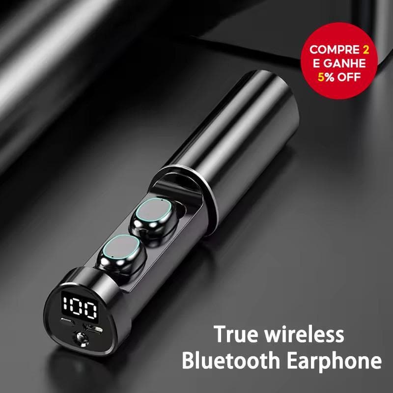  N21 Lanterna TWS Fones de Ouvido Sem Fio - Fones Bluetooth com Controle por Toque para Jogos, Cancelamento de Ruído,