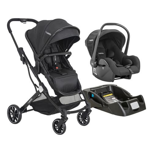 Carrinho Zig Zag Com Bebe Conforto Casulo E Base Kiddo