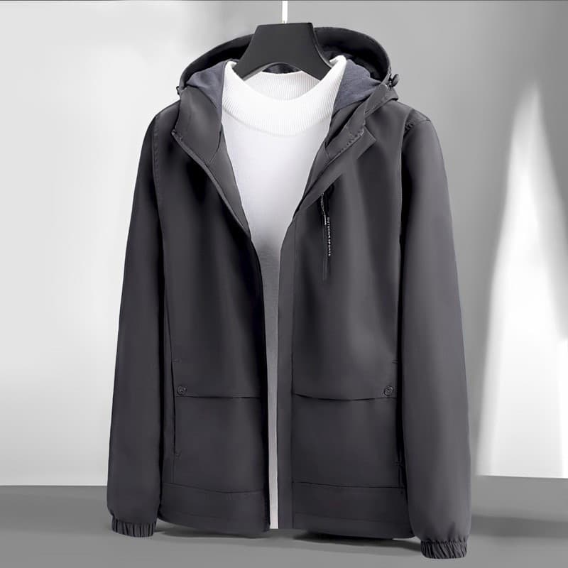 Jaqueta masculina primavera outono estilo fino à prova de vento Casual topo solto jaqueta masculina na moda com capuz es