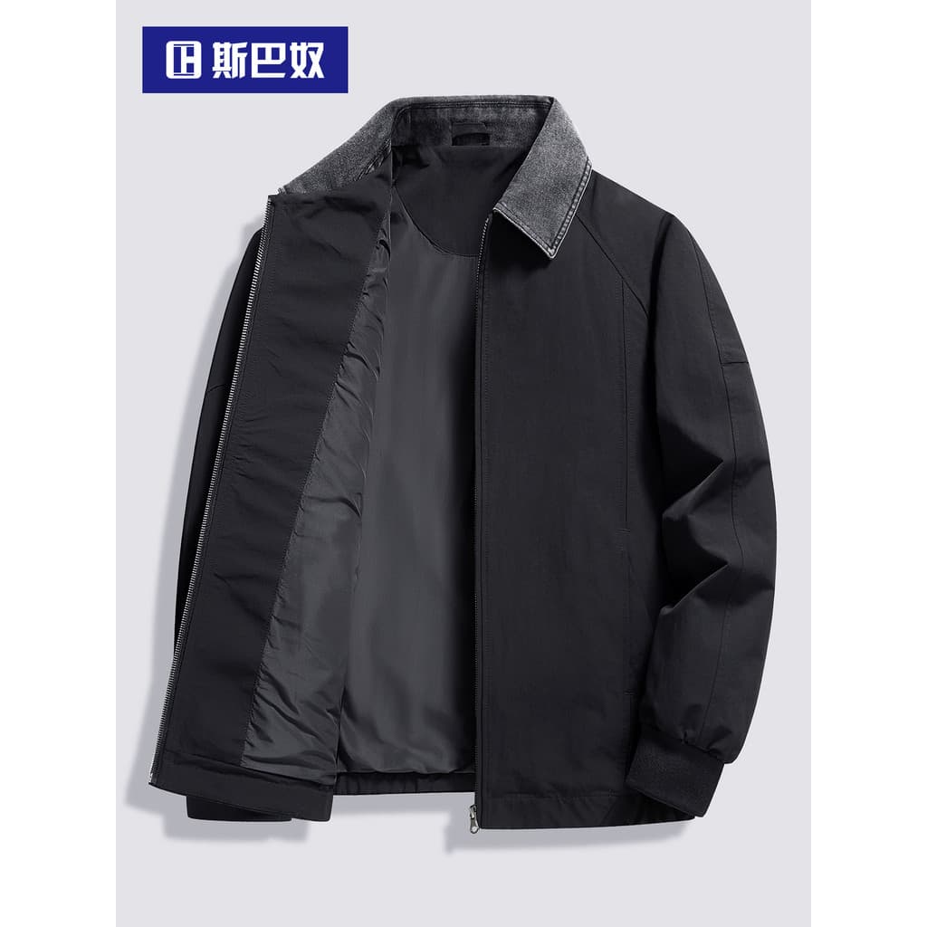 Sparrown estilo jaqueta masculina 2026 primavera nova Casual lapela berinjela jaqueta superior primavera outono jaqueta 