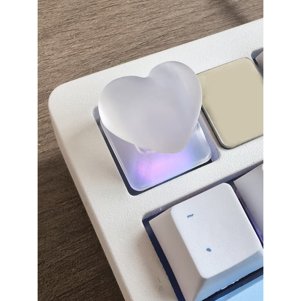 DIY amor teclado mecânico tridimensional Keycap menina bonito translúcido tridimensional teclado decoração Punk Manicure