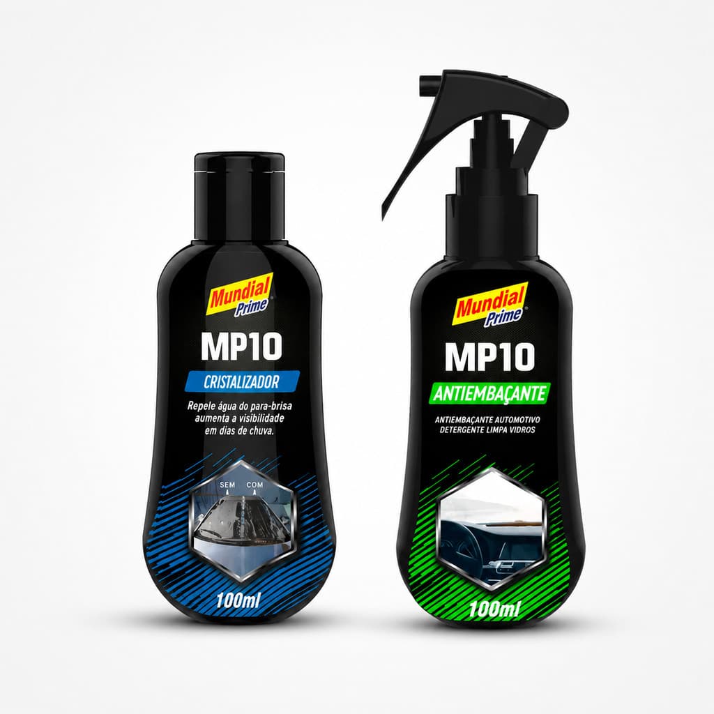 Kit Cristalizador e Antiembaçante Parabrisa Vidros Box Carro Vitrine