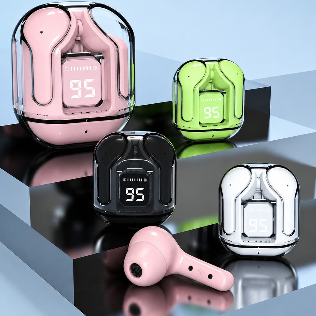 Fone de ouvido sem fio Bluetooth 5.3 Wireless Earbuds com redução de ruído LED Display e HiFi stereo