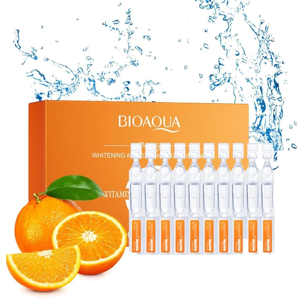 Sérum Facial de Vitamina C com Ácido Hialurônico – 1,5ml x 30 Unidades, Sérum Facial Hidratante e Iluminador, Tamanho Vi