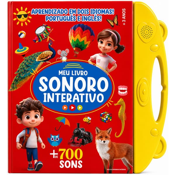 Meu Livro Sonoro Interativo - Português e Inglês - Amarelo