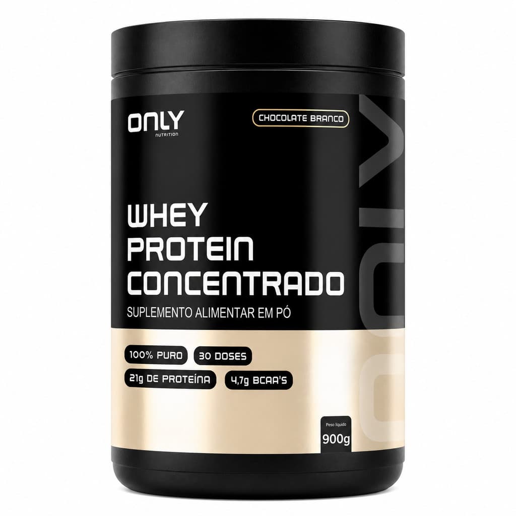 Whey Protein Concentrado Chocolate Branco - Pt900g - Only Nutrition