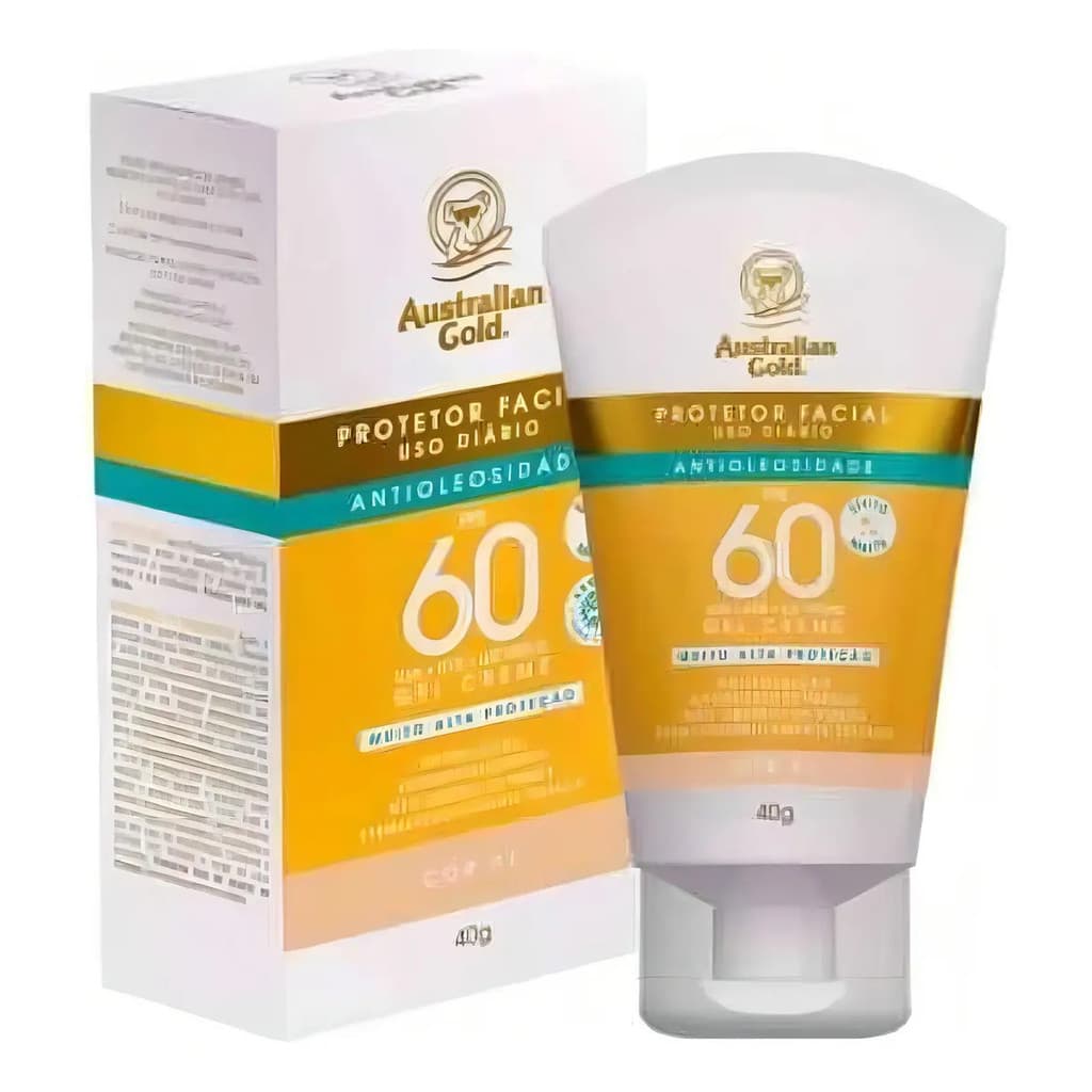 Protetor Solar Facial Fps 60 Com Cor 01 40g Australian Gold Australian Gold Protetor Solar Gel Creme