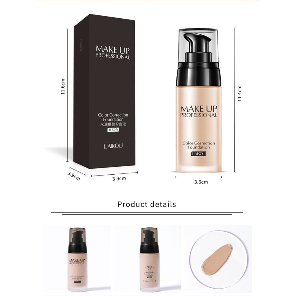 Lycome base líquida BB creme hidratante não é fácil de tirar maquiagem duradoura maquiagem Natural cosméticos mulheres g